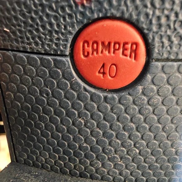 Camper Maude Violet purple Blue Mid Block Heel Retro Shoes Sandals Sz 40 - Picture 16 of 16